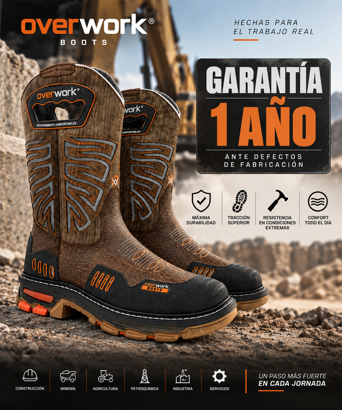 Bota de Trabajo Heavy Duty Mudguard Overwork