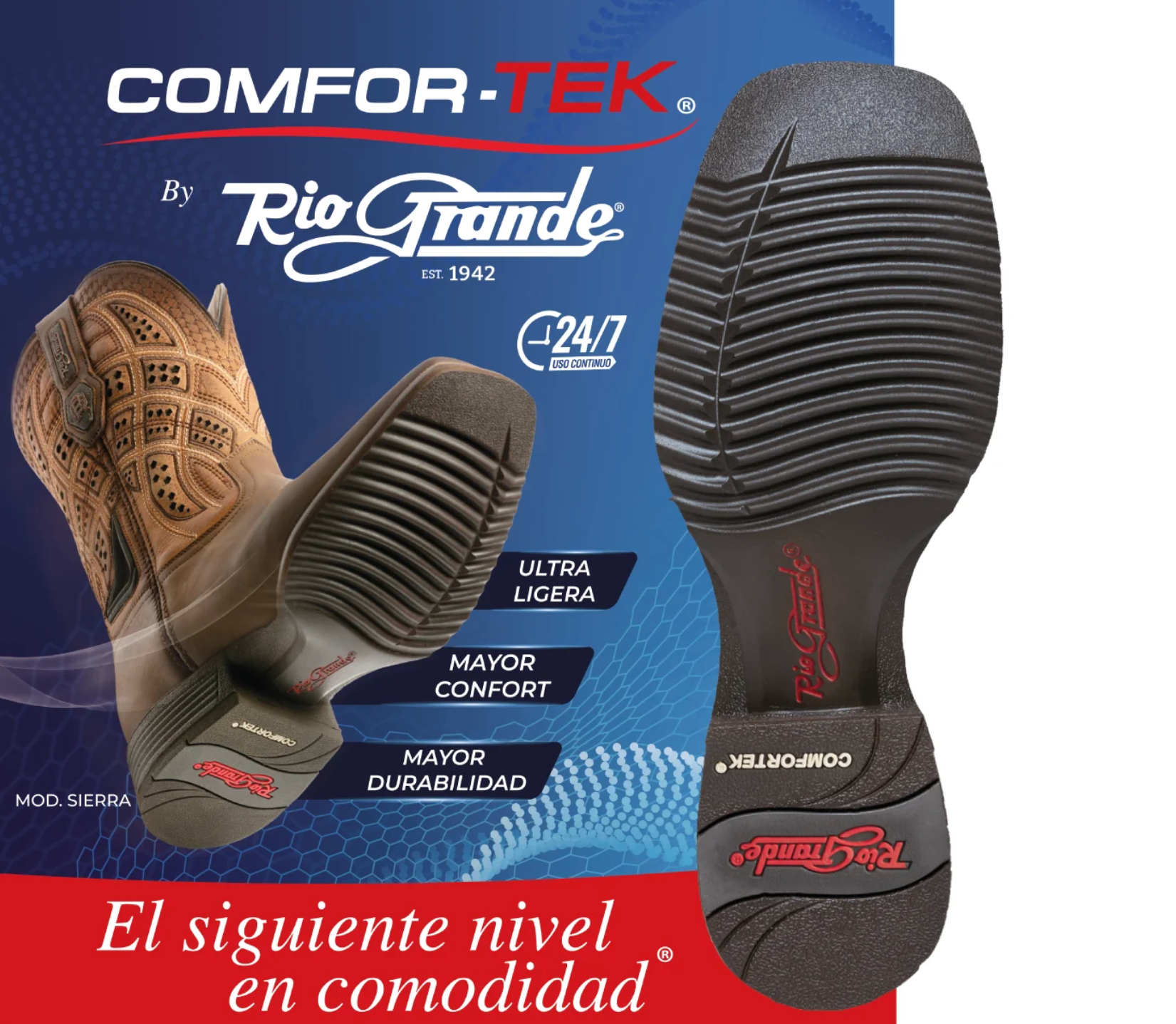Botin Vaquero de Rodeo Rio Grande Simmental 01