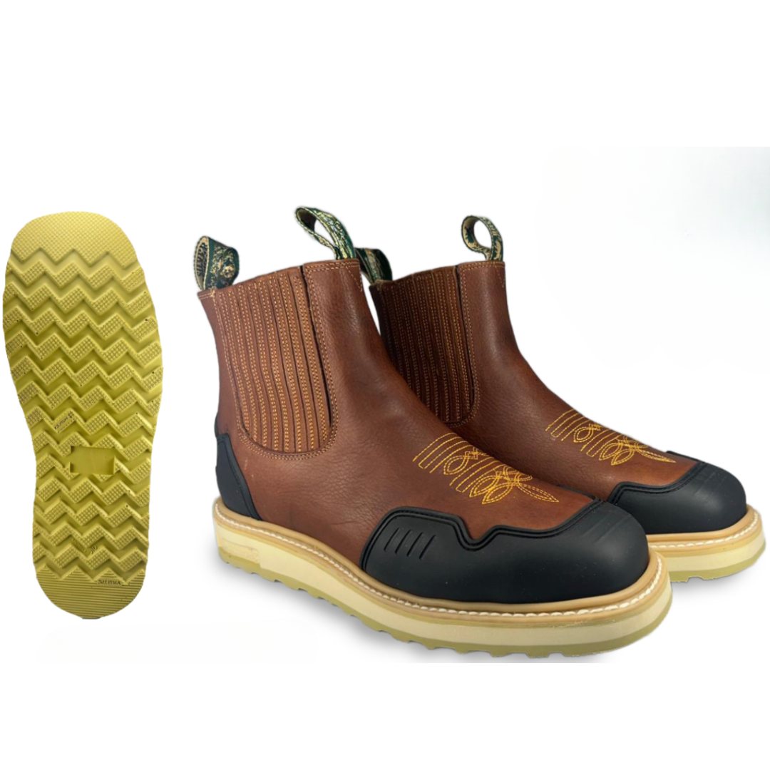 Bota de Trabajo Charro con Protectores con Casco de Acero  3977