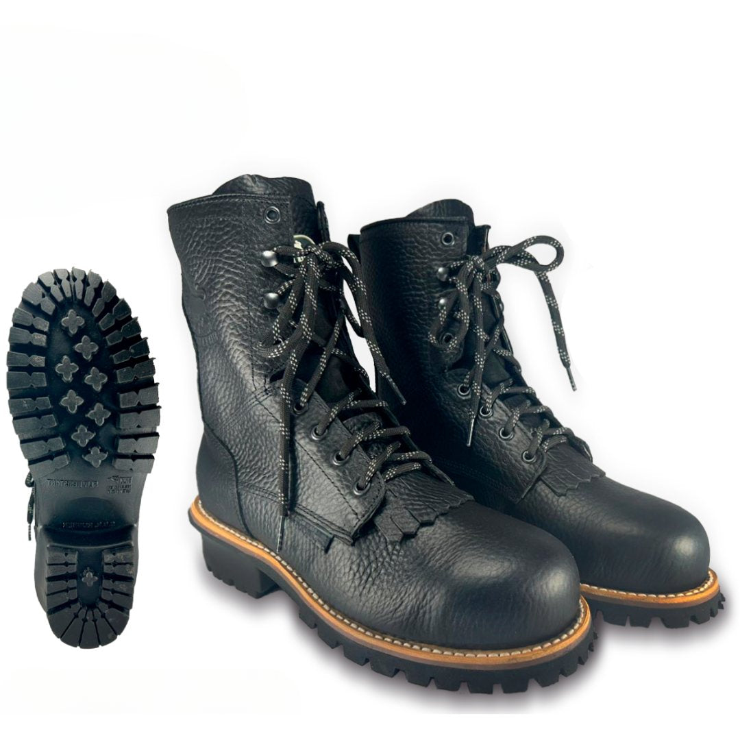 Silver Bull Lace Up Work Boots - Square Steel Toe