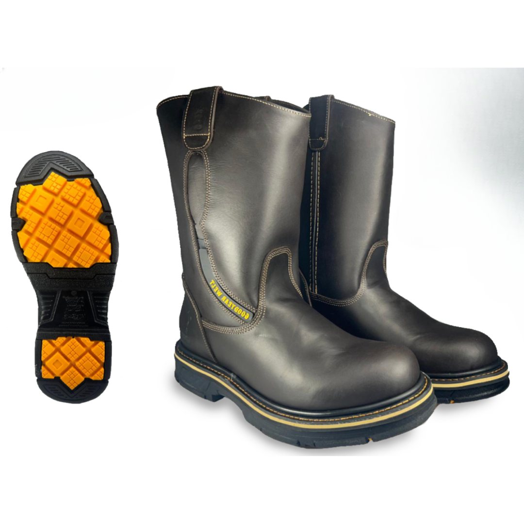 Silver Bull Lace Up Work Boots - Square Steel Toe